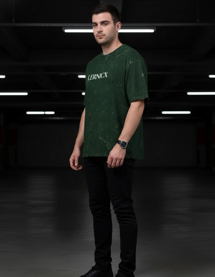 LERNICX-Signature Acid Washed Oversized T-SHIRT