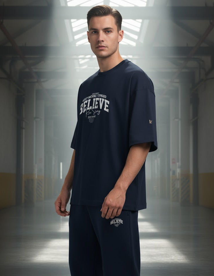 BELIEVE — Minimal Drop Oversized T-SHIRT