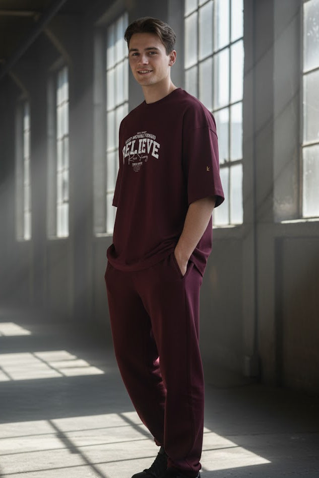 BELIEVE — Minimal Drop Oversized T-SHIRT